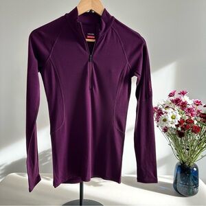 Icebreaker Womens 300 MerinoFine Polar LS Half Zip • Nightshade • xs • wool